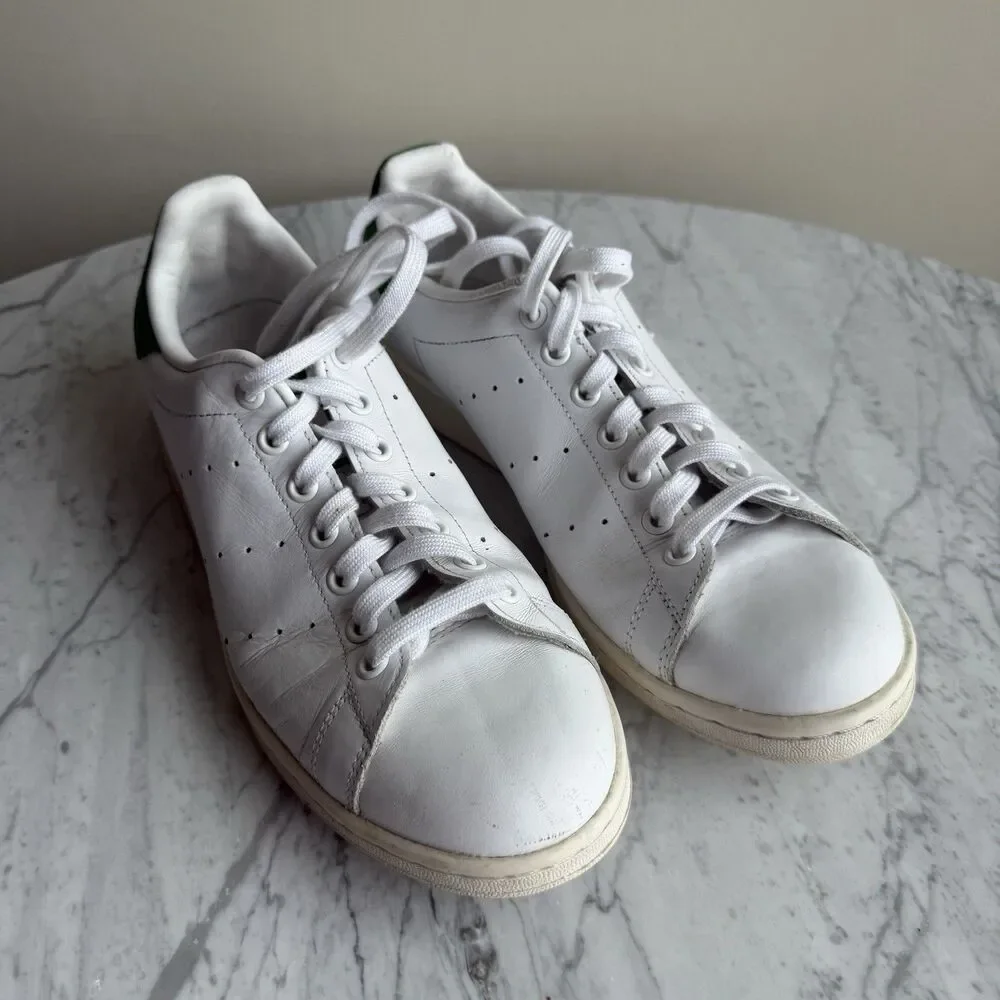 Adidas Men’s Stan Smith Sneakers White M20605 Tennis Leather Low Top Lace Up 10